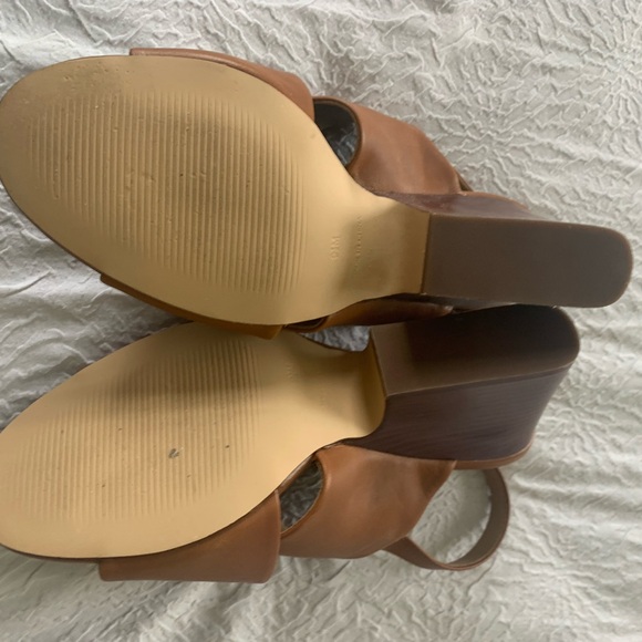 Talbots Brown Leather Slingback Sandals - Picture 2 of 2